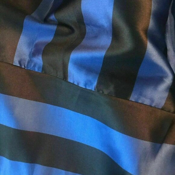 English Factory Blue and Black Striped Skirt - Picture 3 of 4